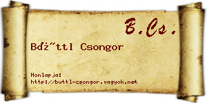 Büttl Csongor névjegykártya